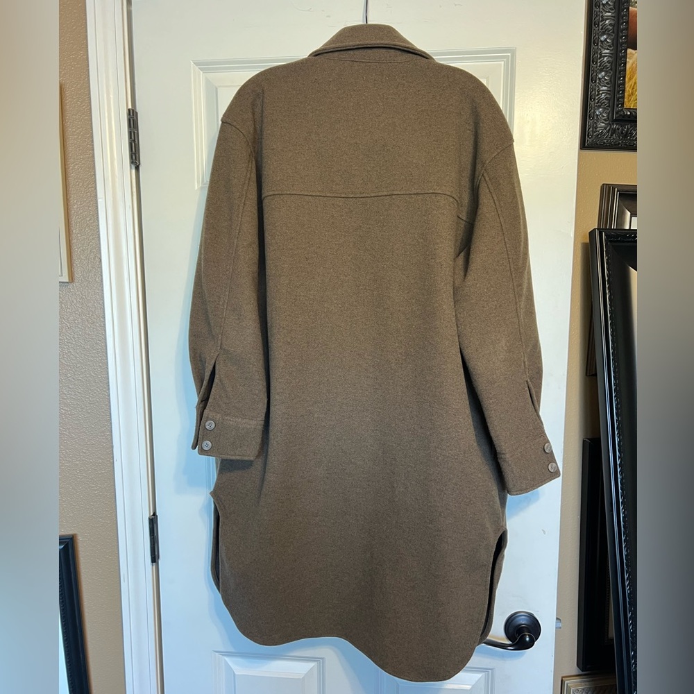 H&M Oversized Brown Wool-Blend Shacket - Picture 7 of 9